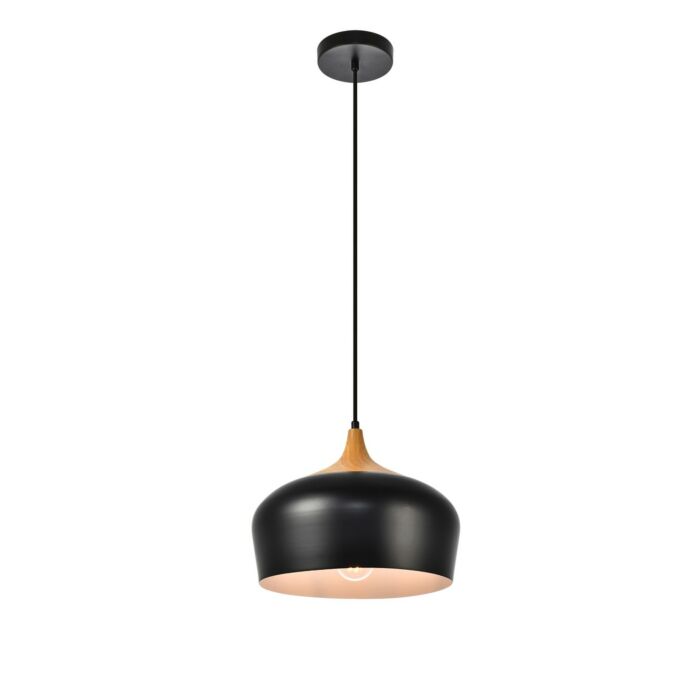 Nora 1-Light Pendant in Black