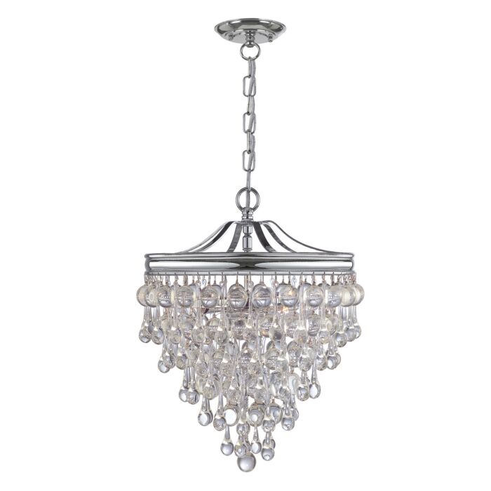 Crystorama Calypso 15 Inch Mini Chandelier in Polished Chrome