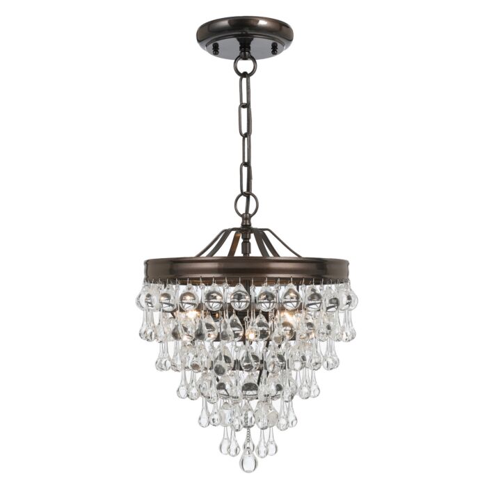 Crystorama Calypso Mini Chandelier in Vibrant Bronze