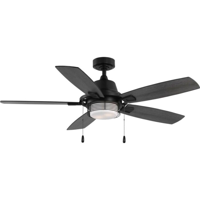 Freestone 2-Light 52" Hanging Ceiling Fan in Matte Black