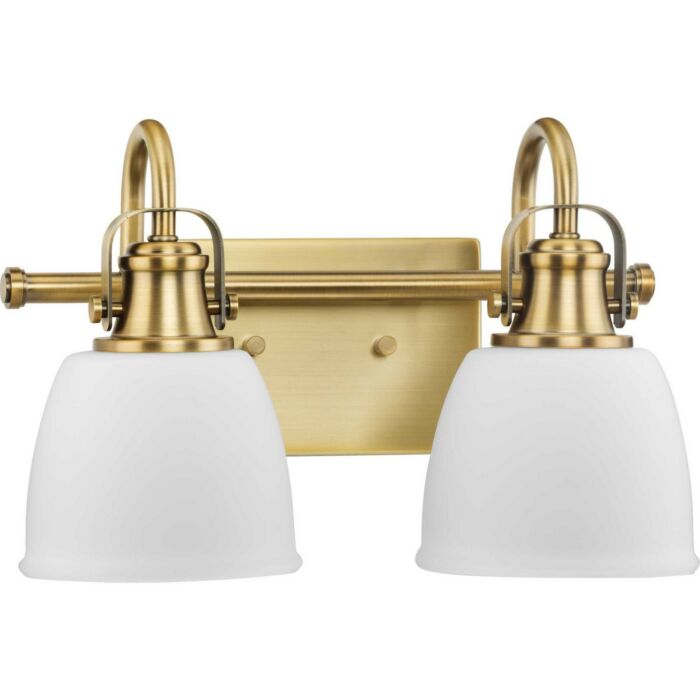 Preston 2-Light Vanity in Vintage Brass