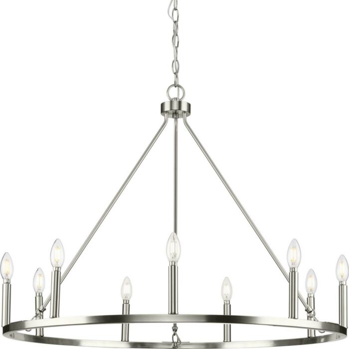 Gilliam 9-Light Chandelier in Brushed Nickel