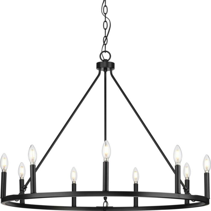 Gilliam 9-Light Chandelier in Matte Black