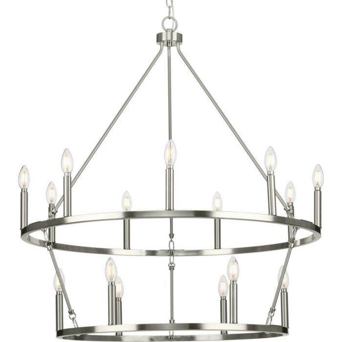Gilliam 15-Light Chandelier in Brushed Nickel