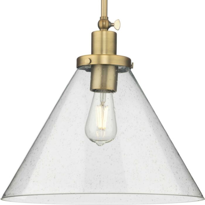 Hinton 1-Light Pendant in Vintage Brass