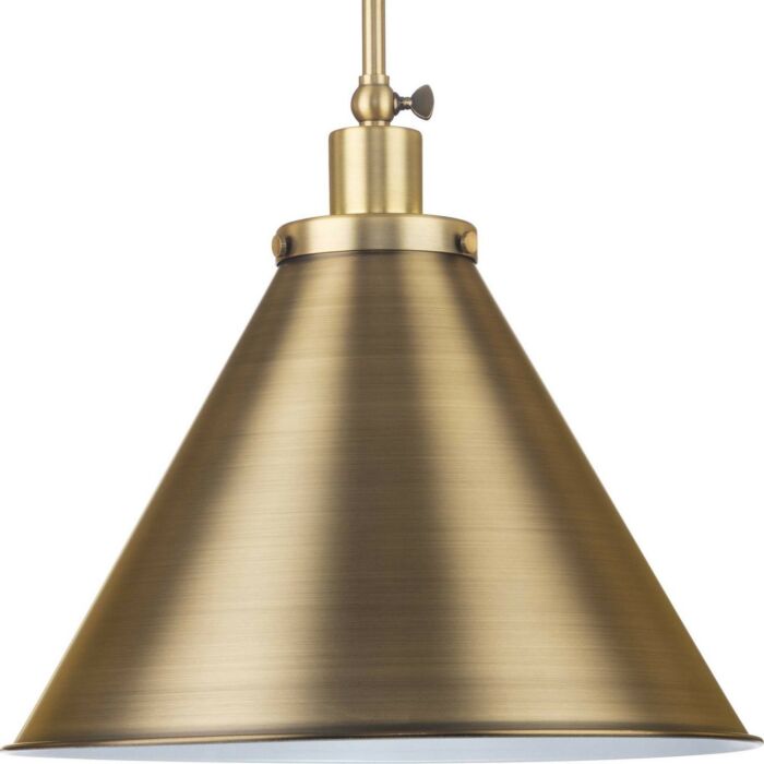 Hinton 1-Light Pendant in Vintage Brass