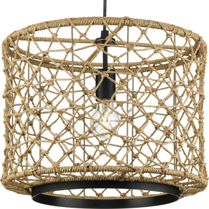 Chandra 1-Light Pendant in Matte Black