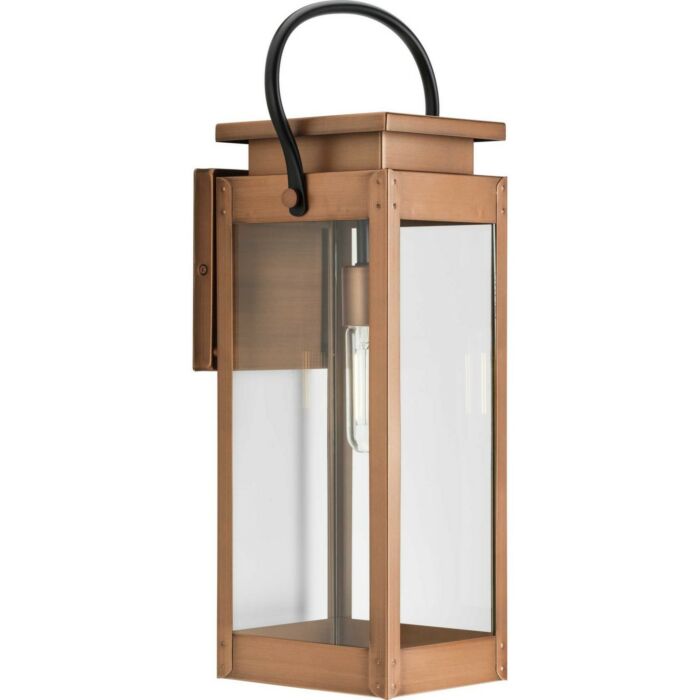 Union Square 1-Light Outdoor Wall Lantern in Antique Copper (Painted)