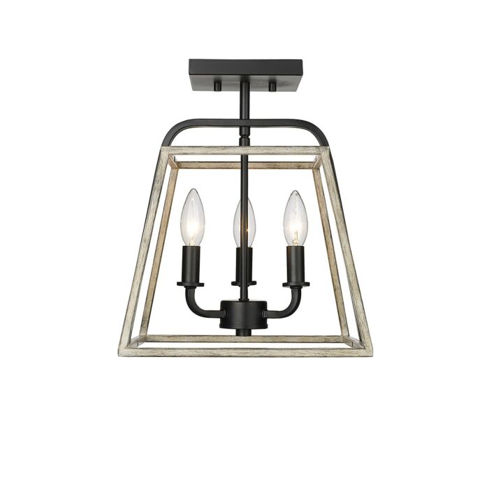 Three Light Semi Flush Mount by Millennium