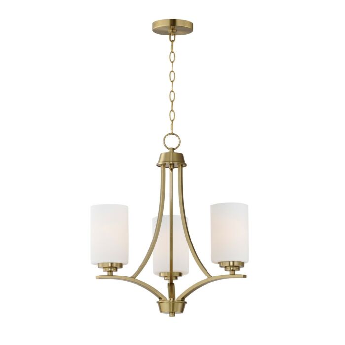 Deven 3-Light Chandelier in Satin Brass