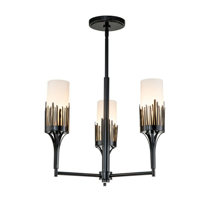 Sawgrass 3-Light Chandelier in Matte Black