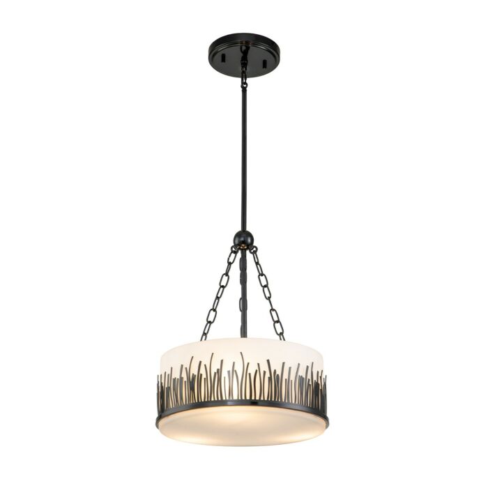 Sawgrass 2-Light Pendant in Laquered Black