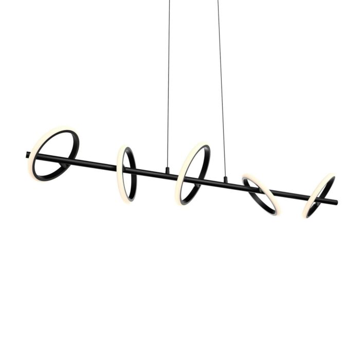 5-Light Linear Pendant in Black