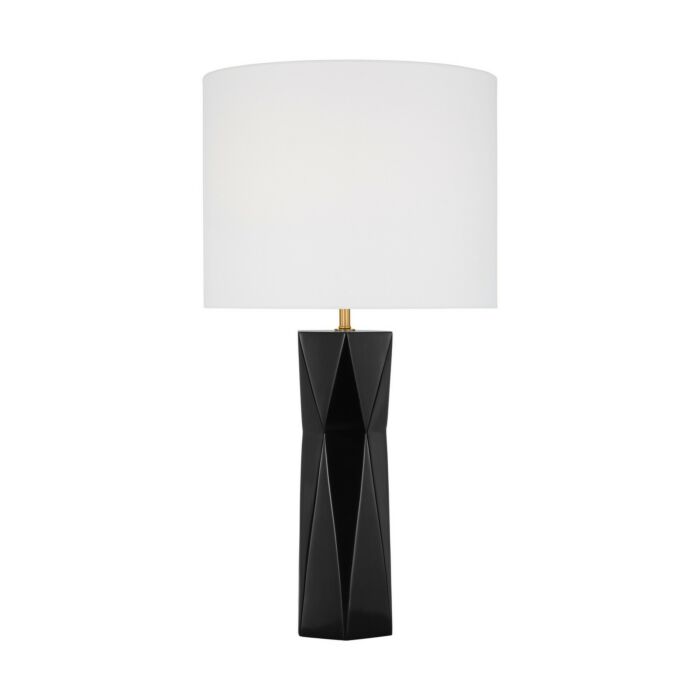 Fernwood 1-Light Table Lamp in Gloss Black by Drew & Jonathan