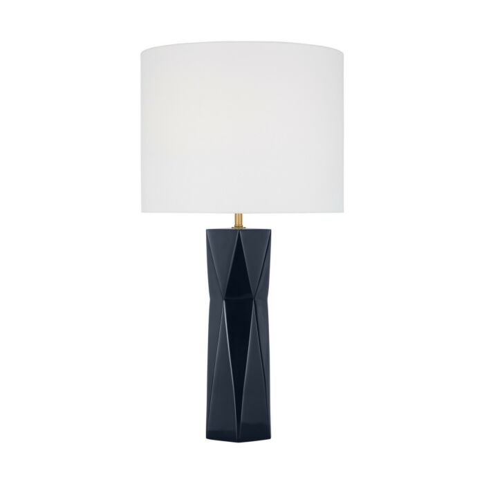 Fernwood 1-Light Table Lamp in Gloss Navy by Drew & Jonathan