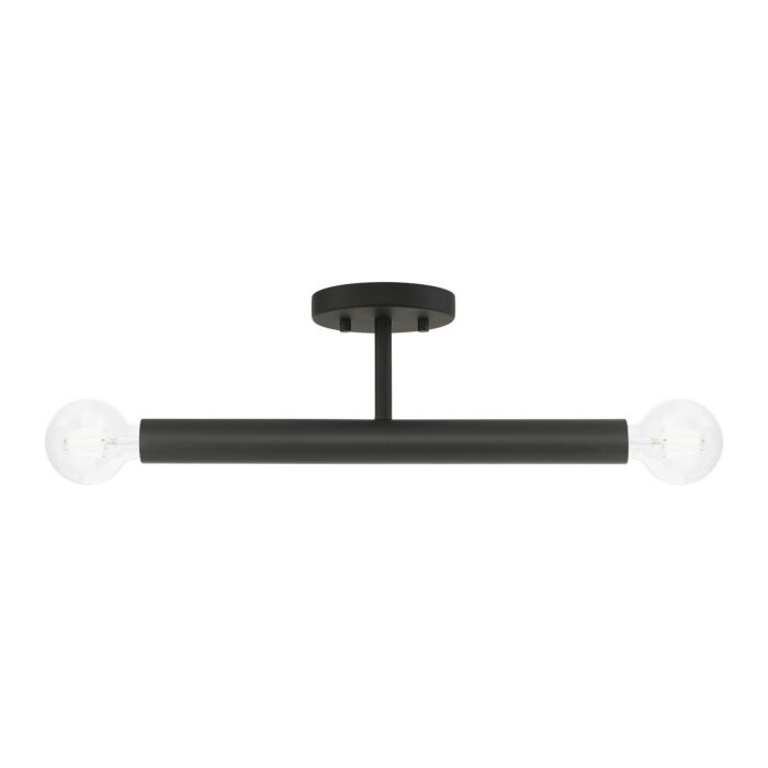 Copenhagen 2-Light Semi-Flush Mount in Black