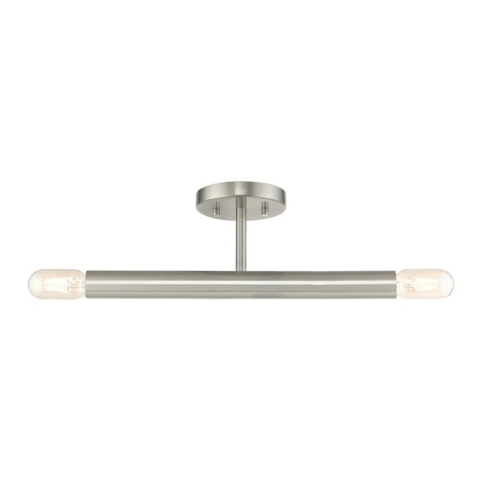 Copenhagen 2-Light Semi-Flush Mount in Brushed Nickel