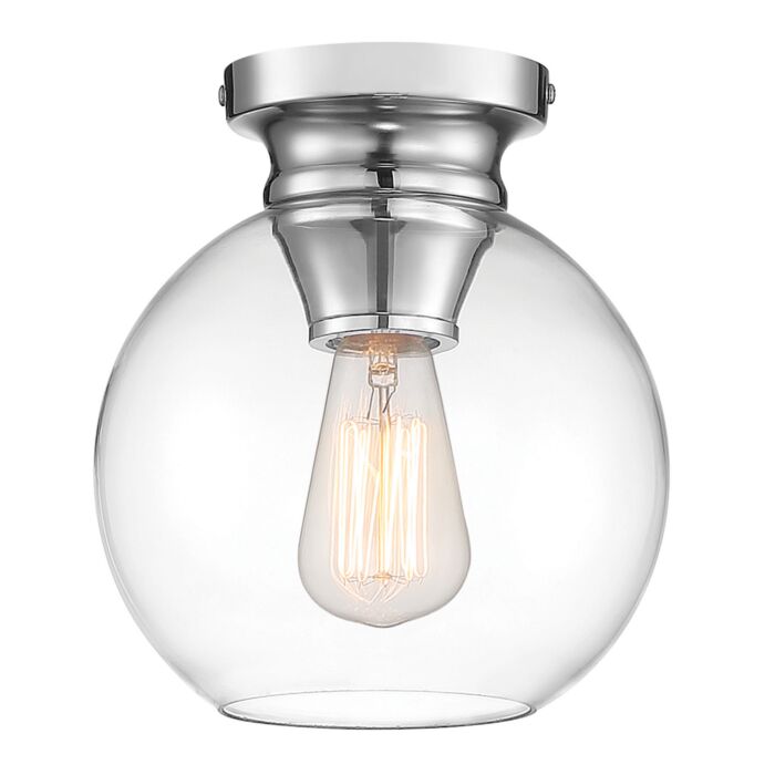 Ella 1-Light Flushmount in Chrome