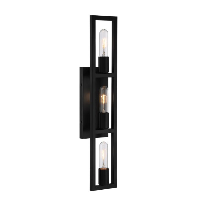 Urban Oasis 3-Light Bathroom Vanity Light in Matte Black