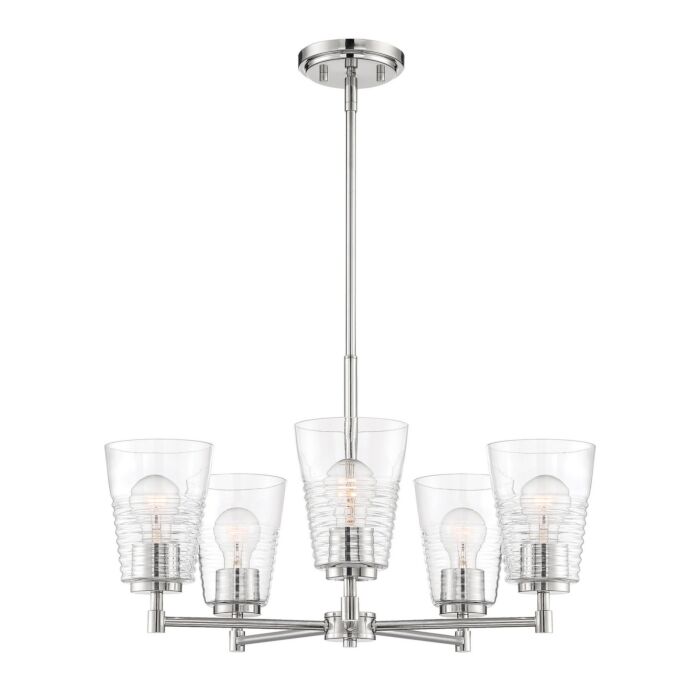 Ingo 5-Light Chandelier in Polished Nickel