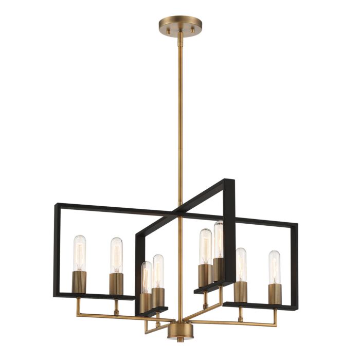 Chicago PM 8-Light Chandelier in Old Satin Brass