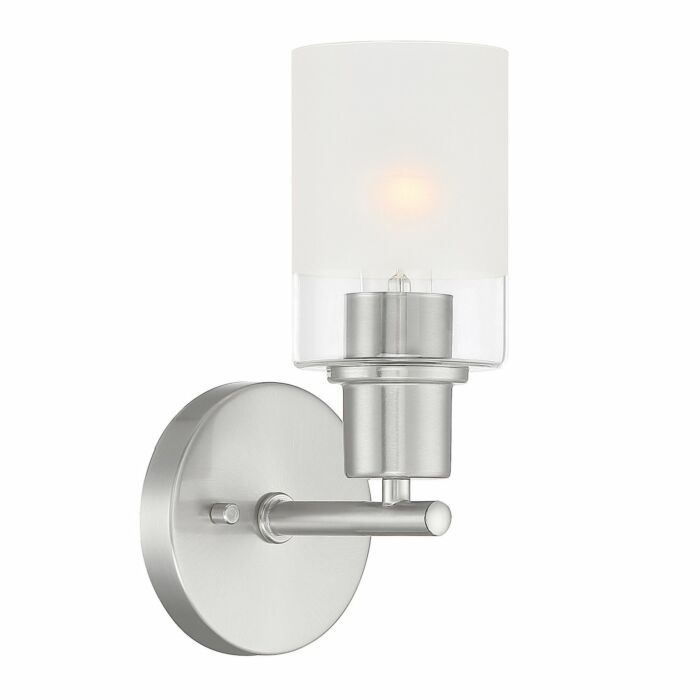 Cedar Lane 1-Light Wall Sconce in Brushed Nickel