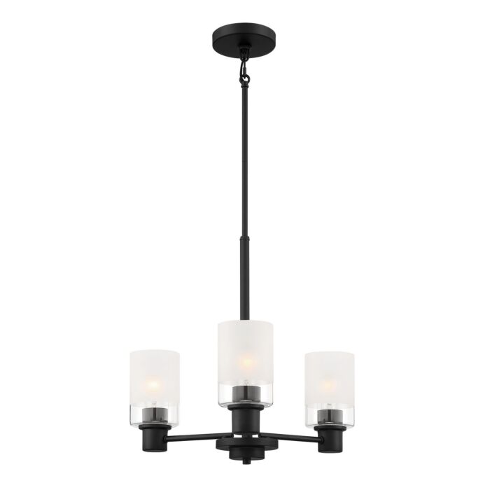 Cedar Lane 3-Light Chandelier in Matte Black