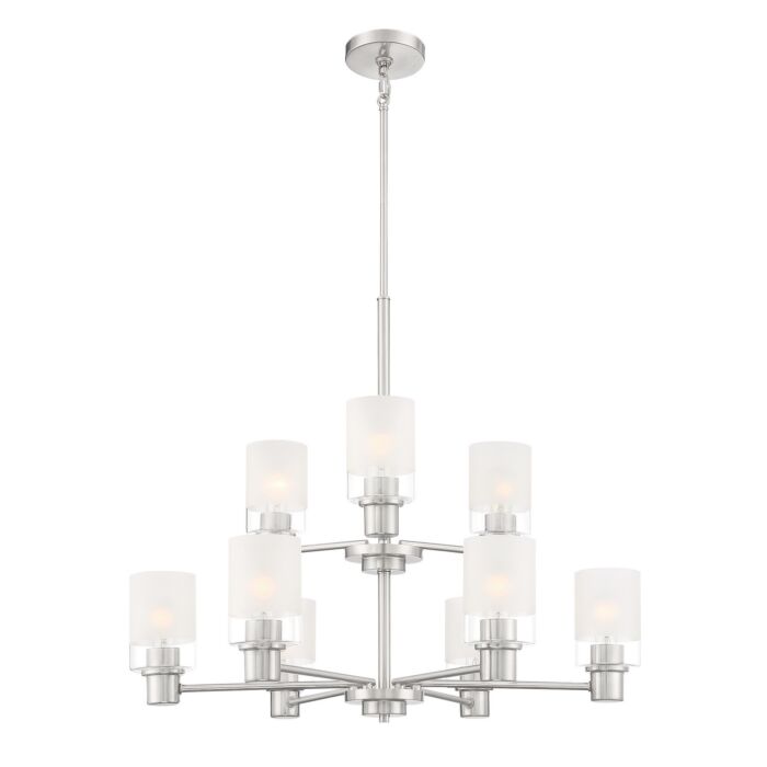Cedar Lane 9-Light Chandelier in Brushed Nickel