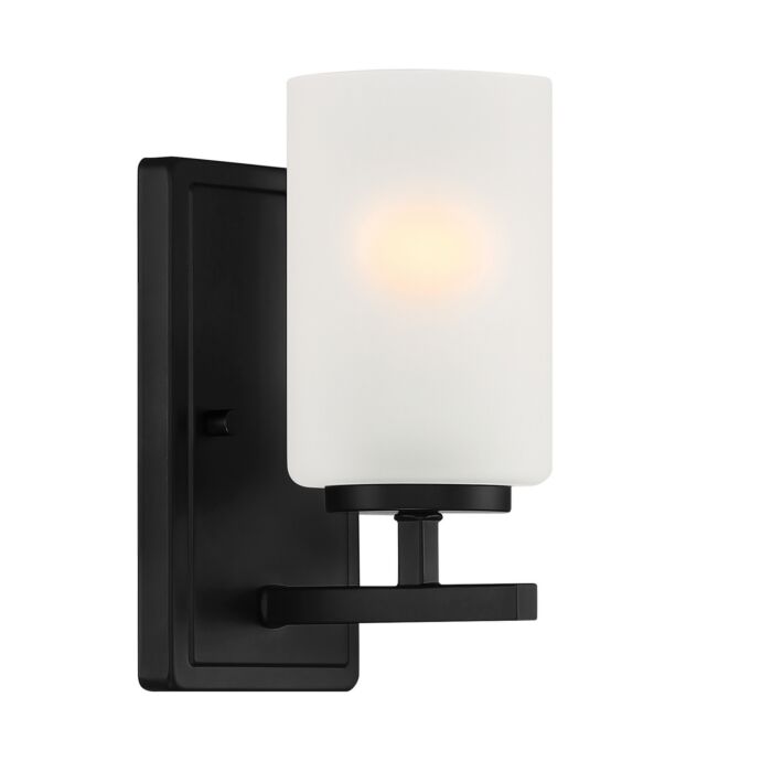 Carmine 1-Light Wall Sconce in Matte Black