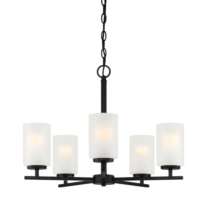 Carmine 5-Light Chandelier in Matte Black