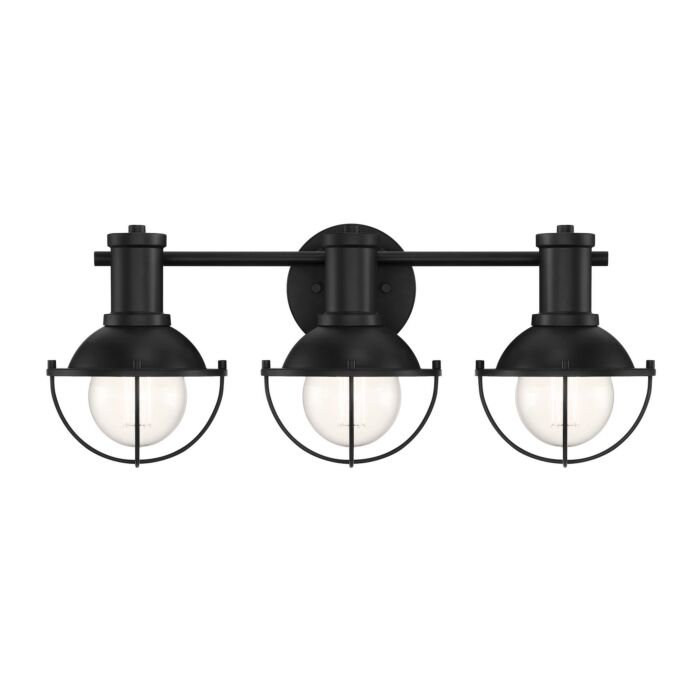 Dalton 3-Light Bathroom Vanity Light in Matte Black