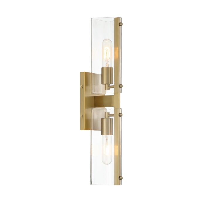 Latitude 2-Light Wall Sconce in Brushed Gold