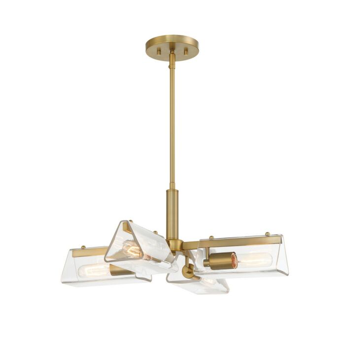 Latitude 4-Light Chandelier in Brushed Gold