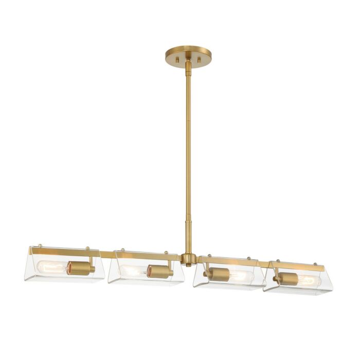 Latitude 4-Light Island Pendant in Brushed Gold