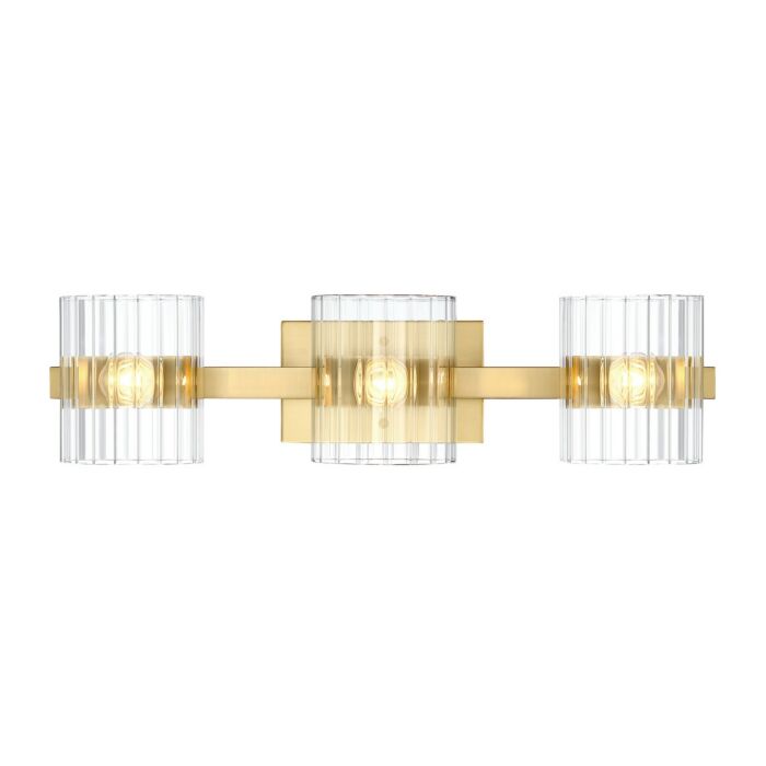 Aries 3-Light Bathroom Vanity Light in Brushed Gold