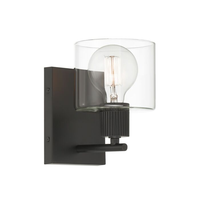 Vibrato 1-Light Wall Sconce in Matte Black