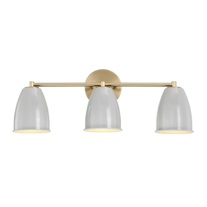Biba 3-Light Bathroom Vanity Light in Brushed Gold