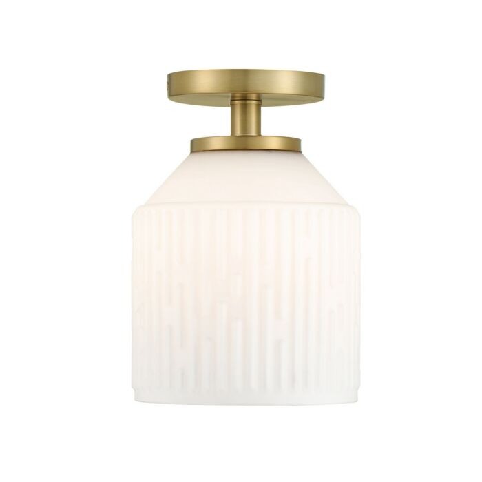 Ele 1-Light Semi-Flush Mount in Brushed Gold