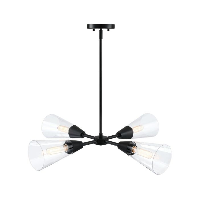 Norro 4-Light Chandelier in Matte Black