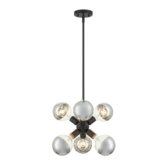 Gambit 6-Light Pendant in Matte Black