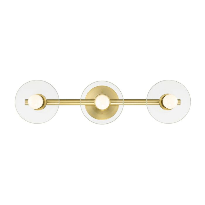 Litto 3-Light Bathroom Vanity Light in Brushed Gold