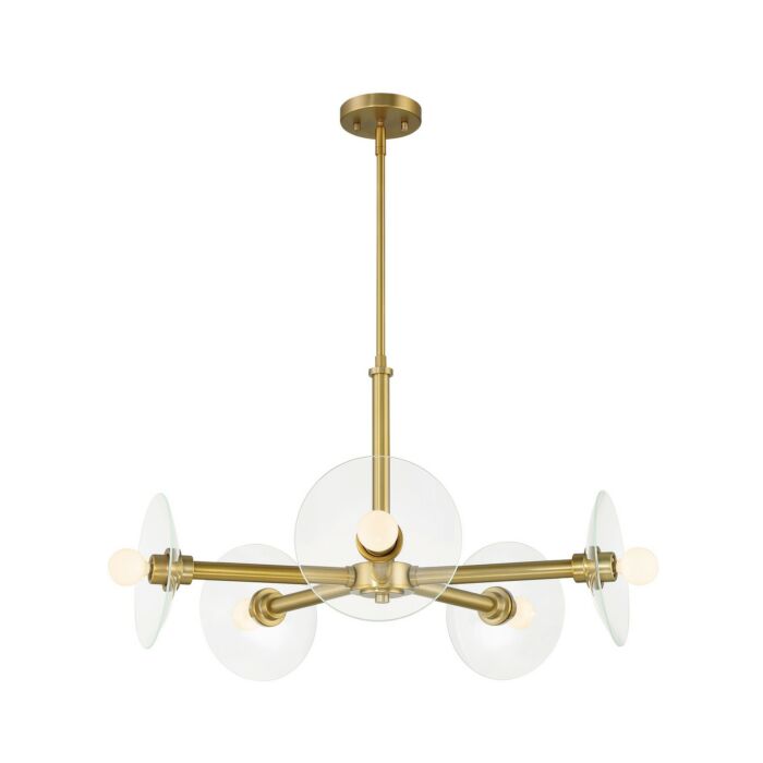 Litto 5-Light Chandelier in Brushed Gold