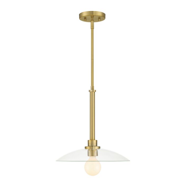 Litto 1-Light Pendant in Brushed Gold