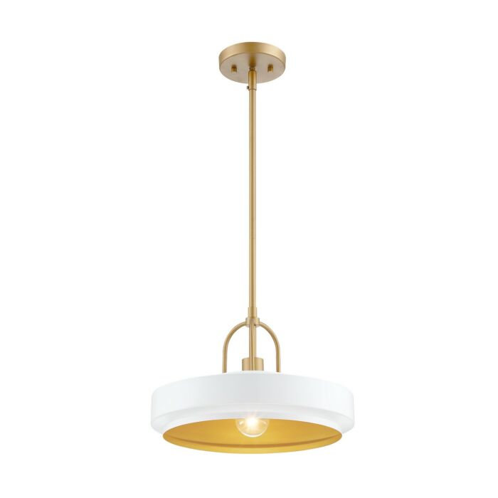 Odea 1-Light Pendant in Matte White