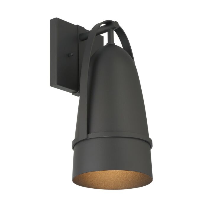Rue 1-Light Wall Lantern in Black