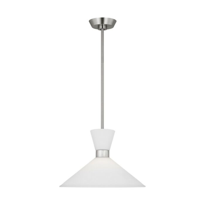 Belcarra 1-Light Pendant in Brushed Steel by Drew & Jonathan