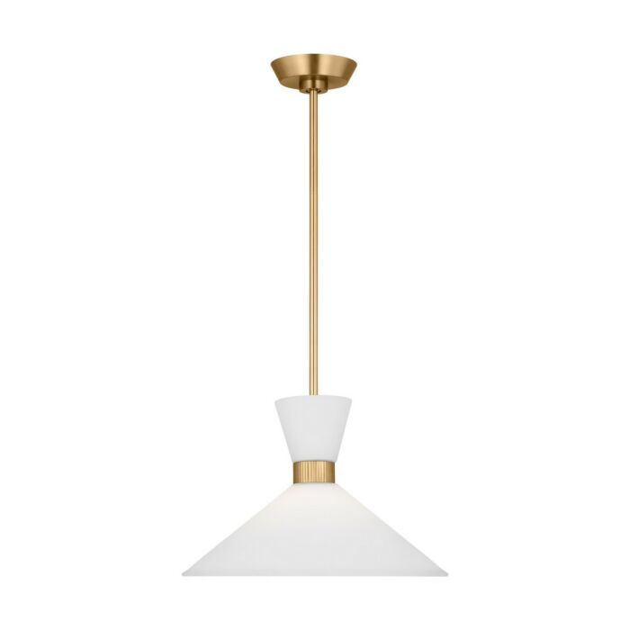 Belcarra 1-Light Pendant in Satin Brass by Drew & Jonathan
