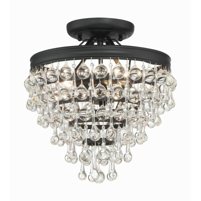 Three Light Semi Flush Mount by Crystorama
