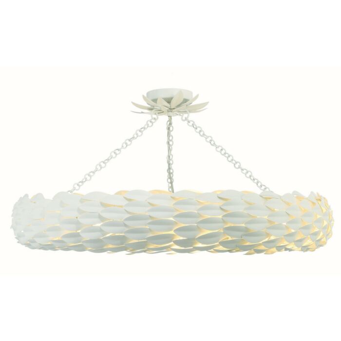 Broche 8-Light Ceiling Mount in Matte White