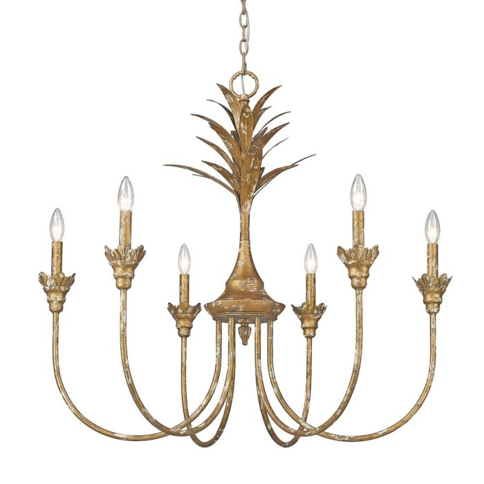 Six Light Chandelier by Golden